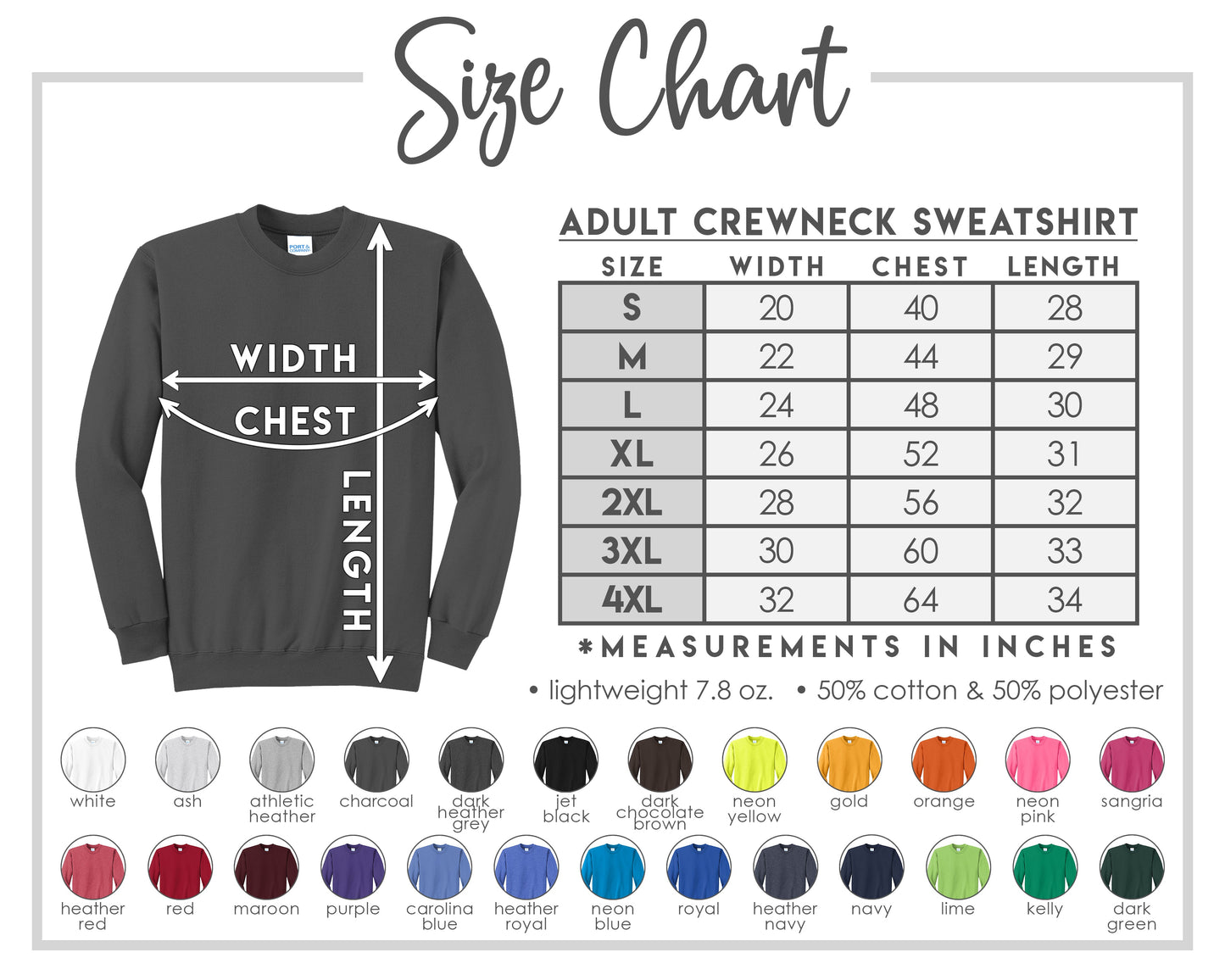 Kelly Grey Crewneck | ~2 week Delivery | Free School Pickup Available