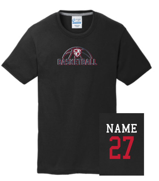 Boys Basketball Name and Number Performance T-shirt 100% Polyester