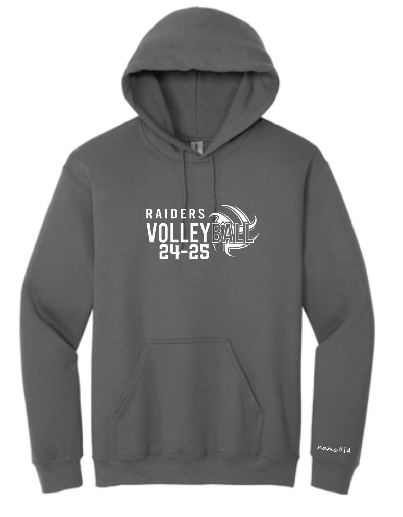 Volleyball Name & Number on Sleeve Hoodie | ~2 week delivery