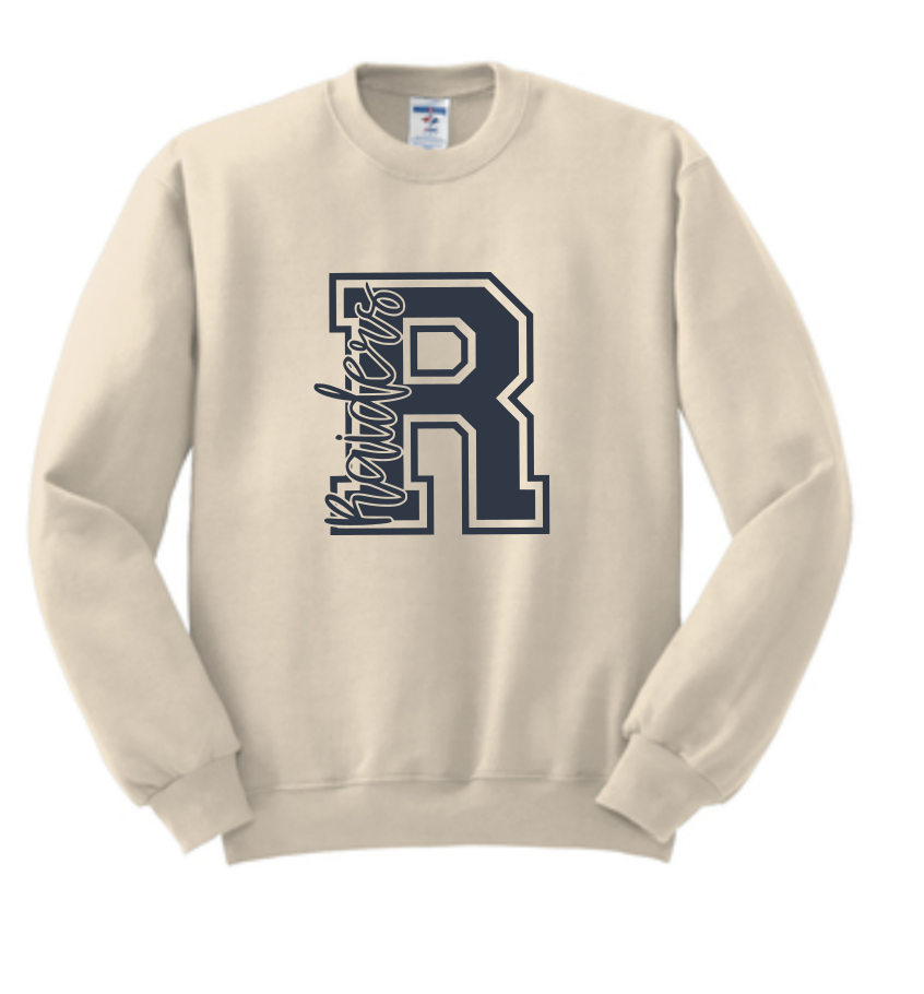 Raiders | Dark Grey "R" | Tee 50/50 Blend | Crewneck | Hoodie | ~2 week delivery
