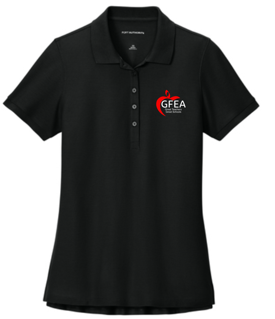 GFEA Ladies Black Pique Polo | Turn around time ~ 2 weeks