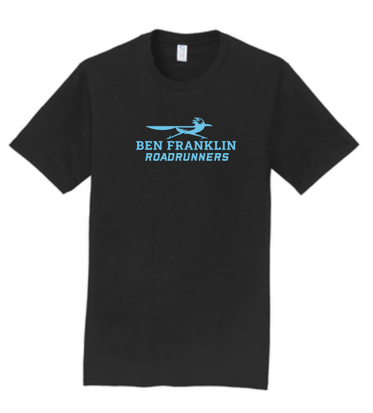 Ben Franklin | 1 Color Logo | Black Tee | ~2 weeks delivery | Select Pickup at Checkout for free school delivery