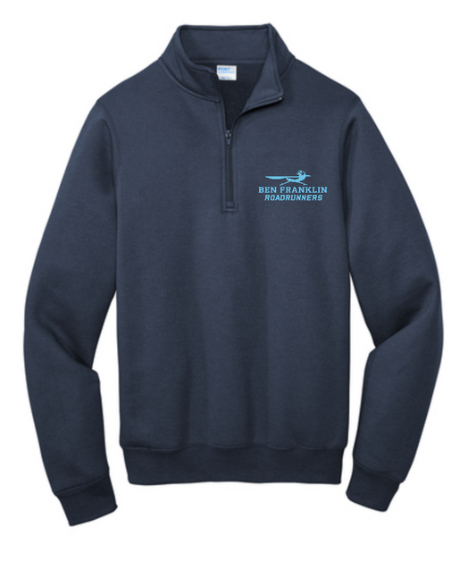 Ben Franklin Navy Quarter Zip | ~2 weeks delivery | Select Pickup at Checkout for free school delivery