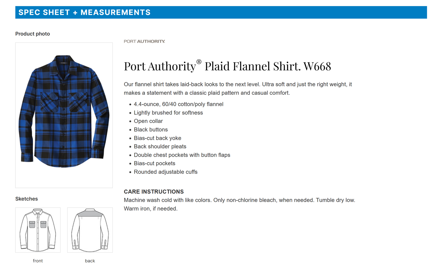 Ben Franklin Flannel |  ~2 weeks delivery | Select Pickup at Checkout for free school delivery