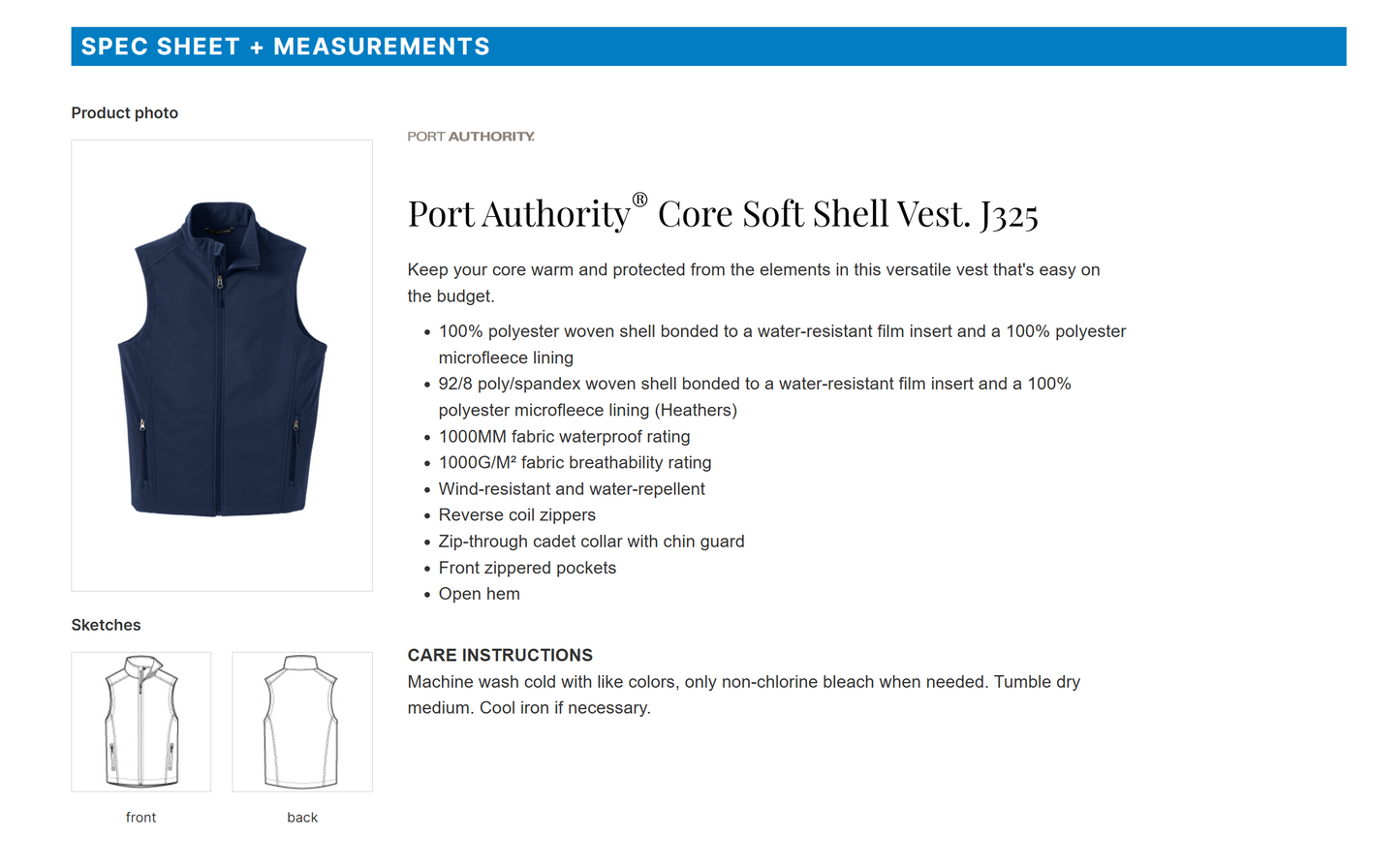 Ben Franklin Men's Vest |  ~2 weeks delivery | Select Pickup at Checkout for free school delivery