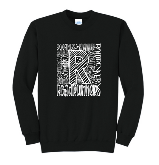 Roadrunner Type Black Crewneck | ~2 weeks delivery | Select Pickup at Checkout for free school delivery (Copy) (Copy) (Copy)