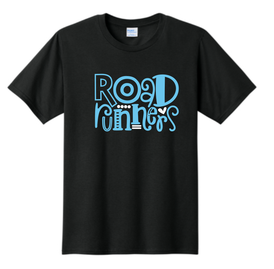 Roadrunners Fun Light Blue Font Tee | ~2 weeks delivery | Select Pickup at Checkout for free school delivery (Copy) (Copy) (Copy)